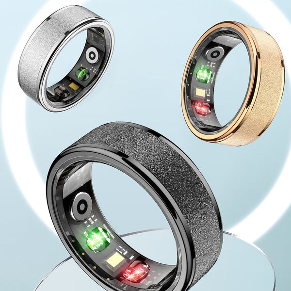 Smart Ring Band Charging Case Unisex, Health and Sleep Monitor, 5ATM Waterproof, Multi-sport Mode